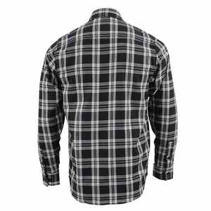 Chemise en flanelle tendance pour adulte, style moto, bleu et noir, imprimé à motifs, boutonnée, coupe classique, anti-plis - Product Image 2