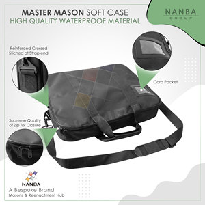 Étui de transport pour tablier maçonnique - Léger, souple, noir - Tissu Cordura - Étui pour tablier de Régalia maçonnique WM/MM et tablier provincial (MM/WM) - Product Image 4