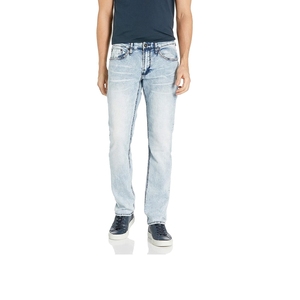 Jean déchiré vintage délavé coupe droite taille mi-haute en denim selvedge pour homme, style baggy, vente en gros OEM - Product Image 3