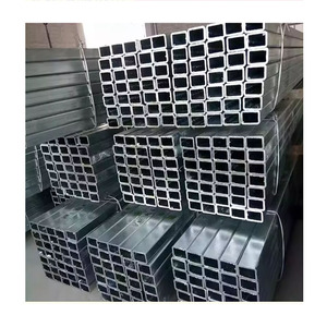 Horario de inmersión en caliente 40 Tubo de acero rectangular galvanizado Cuadrado Gi secciones huecas Andamio Tubos de acero estructural - Product Image 5
