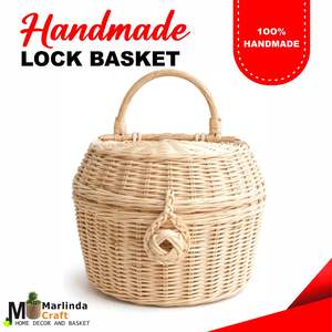 Cesta de Mimbre Artesanal con Cierre - Product Image 1