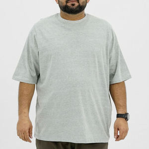 High Quality 100% Cotton Canvas O-Neck Oversized Men's T-Shirt Latest Fashion Hip Hop Style Solid Plus size <b>tshirt</b> Front logo - Product Image 1