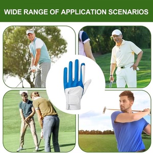 Gant de golf en microfibre bleu et blanc, main droite, respirant, fermeture auto-agrippante, unisexe, sports de plein air - Product Image 3