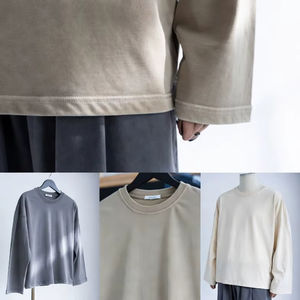 Camiseta de Manga Larga para Hombre, Corte Holgado, Hombros Caídos, Algodón y Felpa, Estilo Casual Urbano, Moderna, Transpirable y de Secado Rápido - Product Image 4