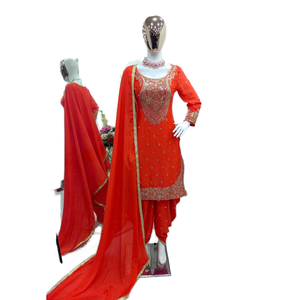 Robes de soirée de créateur Top à porter Collection Dhoti Dupatta - Product Image 1