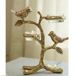 Classic Style Wedding & <b>Dinner</b> Parties Decoration Tea Light <b>Candle</b> Holder Usage Gold Plated Finishing Metal Votive Holder - Product Image 6