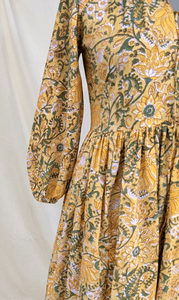 Vestido Largo Bohemio Informal para Mujer, 100% Algodón Ecológico, Estampado con Bloques Indios - Product Image 4
