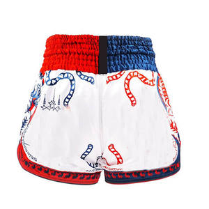 Pantalones Cortos de Muay Thai en Satén para Gimnasio, Boxeo, Karate, Entrenamiento, Combate, Ropa Deportiva de Artes Marciales con Ajuste de Alto Rendimiento - Product Image 3
