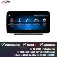 Lecteur DVD de voiture Android 13 AuCar 12.3/10.25'' avec navigation GPS pour Mercedes-Benz Classe C GNT 4.0 2008-2014, autoradio, stéréo de voiture