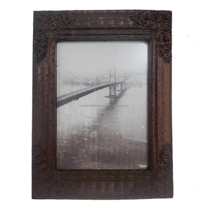 Espejo Decorativo de Pared con Marco de Foto Personalizable de Hueso y Nácar, Estilo Tallado Antiguo para Dormitorio o Sala de Estar - Product Image 4