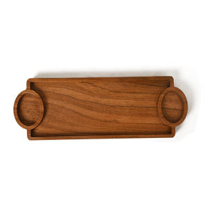 Hot Sale Acacia Wood <b>Serving</b> <b>Platter</b> <b>Wooden</b> <b>Serving</b> Tray for Home Decor Charcuterie Appetizer <b>Serving</b> Plates Chip Dip Board - Product Image 2