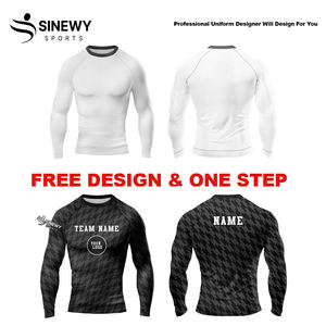 Vêtements de sport pour hommes à manches courtes, coupe ajustée, UPF50, respirants, séchage rapide, impression par sublimation OEM - Product Image 5