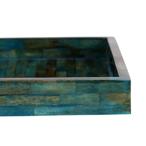 Bandeja de Madera de Alta Calidad, Diseño Clásico, Hecha a Mano, con Incrustaciones de Hueso Natural, MDF, Inspirada en la India, para Servir en el Hogar, Restaurantes y Hoteles - Product Image 3
