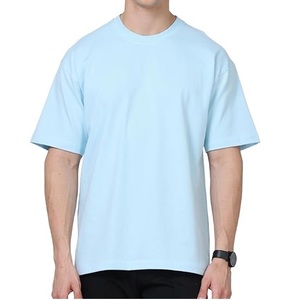 T-shirt uni pour homme, couleur unie, style hip hop, surdimensionné, respirant, coupe ample, col rond, pour la gym et le streetwear. - Product Image 4