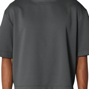 Camiseta Oversize Personalizada para Hombre, Color Gris Carbón, Algodón Grueso, Corte Cuadrado, Hombros Caídos, Premium, Lisa, Estilo Urbano - Product Image 6