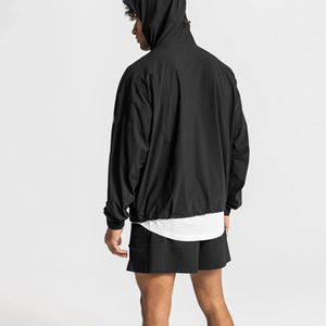 Ensemble de survêtement d'été 2026 personnalisé pour homme – Coupe-vent et short en nylon, 2 pièces, idéal pour la gym et le sport - Product Image 6