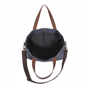 Sac fourre-tout unisexe Royaa de style américain, multi-poches, logo vintage, résistant à l'eau, 14 pouces, toile, cuir véritable, tanné végétal - Product Image 6