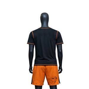 Ensemble short et t-shirt surdimensionné personnalisé en coton 100% rouge de haute qualité pour l'été, style streetwear, pour homme - Product Image 6