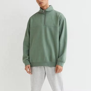 Polaire coupe ajustée de grande taille pour hommes, manches longues, confortable, couleur unie, hiver, chaud, tissage tricoté, anti-rétrécissement, avec logo personnalisé - Product Image 2