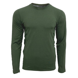 เสื้อยืดคอกลมแขนยาวสีดำ ผ้าฝ้าย สีพื้น สวมใส่ได้ทุกวัน - Product Image 3