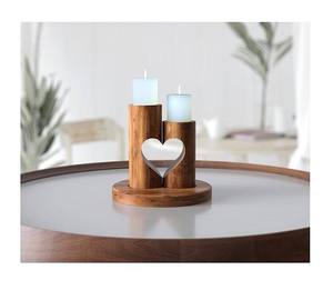 UNIVERSAL OVERSEAS UO-WCS-0011 <b>Large</b> Modern Art Unique Wooden <b>Candle</b> Stand Handmade Pillar Holder Custom Design for Home - Product Image 2