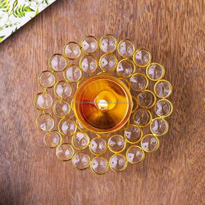 Crystalled Modern Akhand Jyoti Diyas en latón Hecho a mano Alta calidad estándar Entrega rápida Fábrica directa al por mayor - Product Image 5