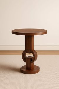 Hermosa mesa auxiliar de madera que realza la calidez y comodidad naturales en los interiores de casas modernas. - Product Image 4