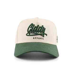 Giddy Unisex 6-Panel Denim Snapback Cap Cream Green 3D Embroidered Logo Adjustable Cotton Breathable <b>Waterproof</b> Baseball <b>Hat</b> - Product Image 1