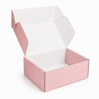 Boîte pliante rose personnalisée avec couvercle à charnière pour emballage cadeau, abonnement et e-commerce