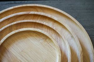 Platos Decorativos de Madera para el Hogar, Cocina y Comedor, Platos de Madera Hechos a Mano con Acabado Pulido Suave al Precio Más Bajo - Product Image 4