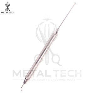 Dual Ended Stainless Steel Hair Extension Pulling <b>Needle</b> Tool Textured Handle Latch Hook Loop <b>Threader</b> Reusable Salon Use for - Product Image 2