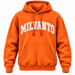 Sudadera con Capucha Personalizada con Apliques Naranjas para Hombre, Premium, 450 GSM, 100% Algodón Felpa, Corte Regular, Unisex, Bordada - Product Image 1