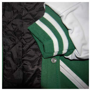 Chaquetas Varsity Personalizadas con Logotipo en Lona, Impresión Digital, Chaqueta Universitaria de Béisbol Negra para Hombre, Chaqueta Letterman Azul Claro de Algodón OEM - Product Image 5