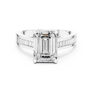 Bague de fiançailles ethnique en or massif 10K torsadée avec émeraude taillée et diamant de laboratoire 3.065g pour elle - Product Image 5