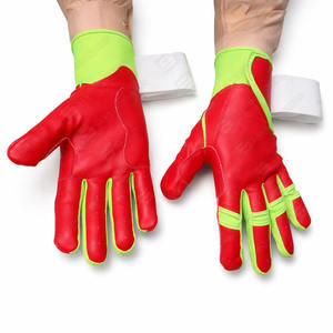 Guantes de Béisbol de Cuero Rojo y Verde Hechos a Medida, Profesionales, de Alta Resistencia y Ligeros, Ambidiestros, Nuevo Estilo, Más Vendidos - Product Image 1