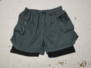 Wholesale Men's Solid Color Sport <b>Shorts</b> With Pockets Quick Dry Elastic Waist Mid Rise <b>Short</b> Length Activewear Workout Gym Wear - Product Image 2