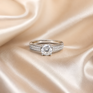 Elegante Anillo de Compromiso de Oro de 14K para Mujer, Corte Redondo, Diamante CZ Solitario, Fabricante de Joyería - Product Image 3
