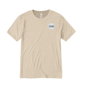 เสื้อยืดเปล่าคอตตอนผสม CVC พิมพ์ลายดิจิตอลโลโก้ด้านหน้าตามสั่งขายส่ง เนื้อผ้านุ่ม - Product Image 1