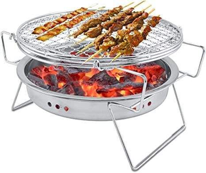 Parrilla de hierro antigua y duradera con cuerpo con detalles hechos a mano y patas extra gruesas para mayor estabilidad en césped o patio. - Product Image 1