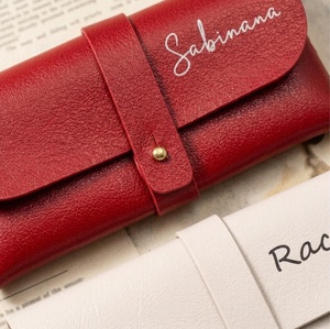 Genuine Leather <b>Glasses</b> Cover Luxury <b>Soft</b> Cowhide Pouch Slim Handmade Vintage Reading Eyewear Protector <b>Case</b> LGC-0107 - Product Image 2