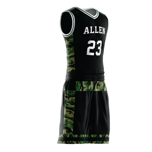 Uniforme de basket-ball pour hommes imprimé uni, prix de gros, haute qualité, confortable, personnalisable - Product Image 2