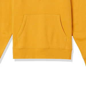 Sweat-shirt à capuche pour homme 2026, couleur unie, 100 % polyester polaire, pull décontracté jaune, coupe classique, pour l'automne, ODM 350 grammes - Product Image 4