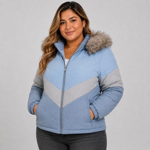 Women Autumn/Winter Regular Quilted Dyed Polyester/Nylon Waterproof Breathable Eco-Friendly Reversible Puffer Jacket Shiny - Product Image 1