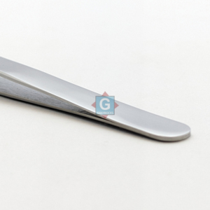 Pinzas para Extensión de Pestañas Hechas a Mano de Alta Calidad, Antiestáticas, con Punta Curva de Acero Inoxidable y Punta Recta, en Color Gris - Product Image 5