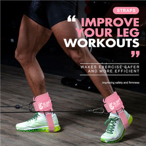 Guantes City Fitness de alta resistencia con correas acolchadas para tobillos, cierre de anillo en D de neopreno para máquinas de cable y kickbacks, antideslizantes, profesionales - Product Image 4