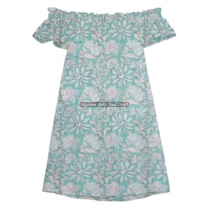 Vestido de Novia de Verano 2026, Nuevo Diseño, Alta Costura, para Mujer, con Hombros Descubiertos, Sexy, de Algodón, con Estampado a Mano, Superventas - Product Image 5