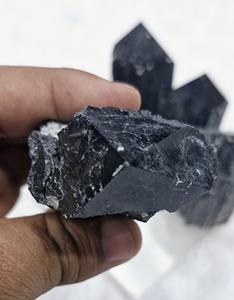 Tourmaline noire naturelle, cristal de guérison, pointe de tourmaline noire brute à facettes, Reiki Vastu, tourmaline noire sur pied - Product Image 2
