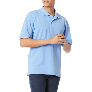 Summer Men's Striped Polo Shirt | Euro Size Knit T-Shirt | Contrast Panel Short Sleeve - Product Image 5