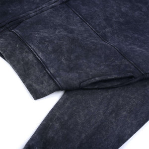 Prix d'usine Hiver Ensemble de survêtement 2 pièces pour femme, coupe courte, délavé à l'acide, avec fermeture éclair, 100% Coton respirant, Vente en gros - Product Image 6