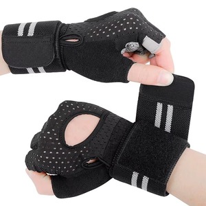 Hot Sale Belt Wrist Gym Workout Weightlifting Gloves Strong Grip Sports Cross Training Cotton/Polyester/Spandex Durable Quick - Product Image 5